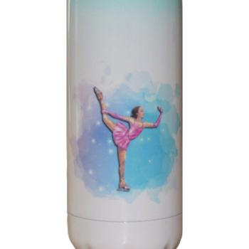 Preview: Flasche Eiskunstlauf weiß/mint